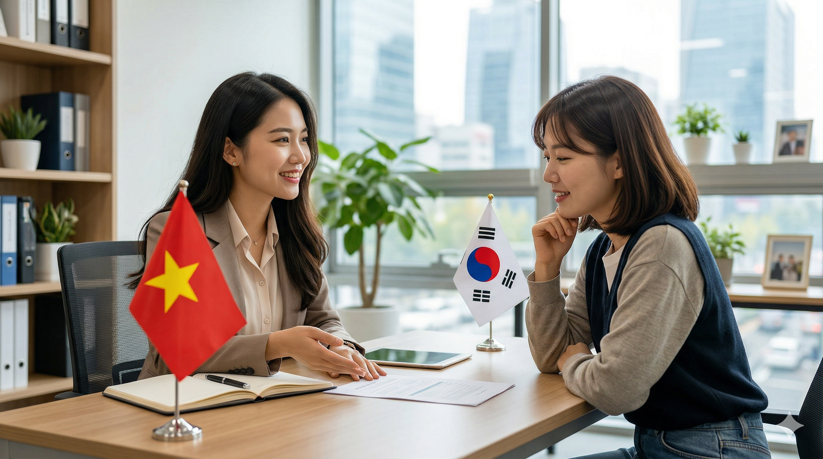 Buổi học 1:1 giữa giảng viên Việt Nam và học viên tại Hàn Quốc